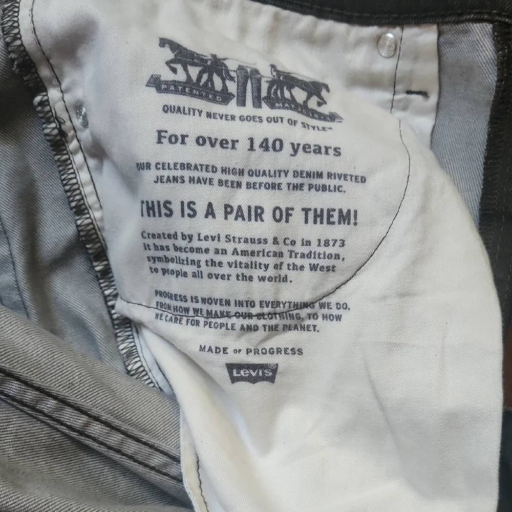 Levi's Men's Charcoal Straight Jeans - Picture 4 of 4